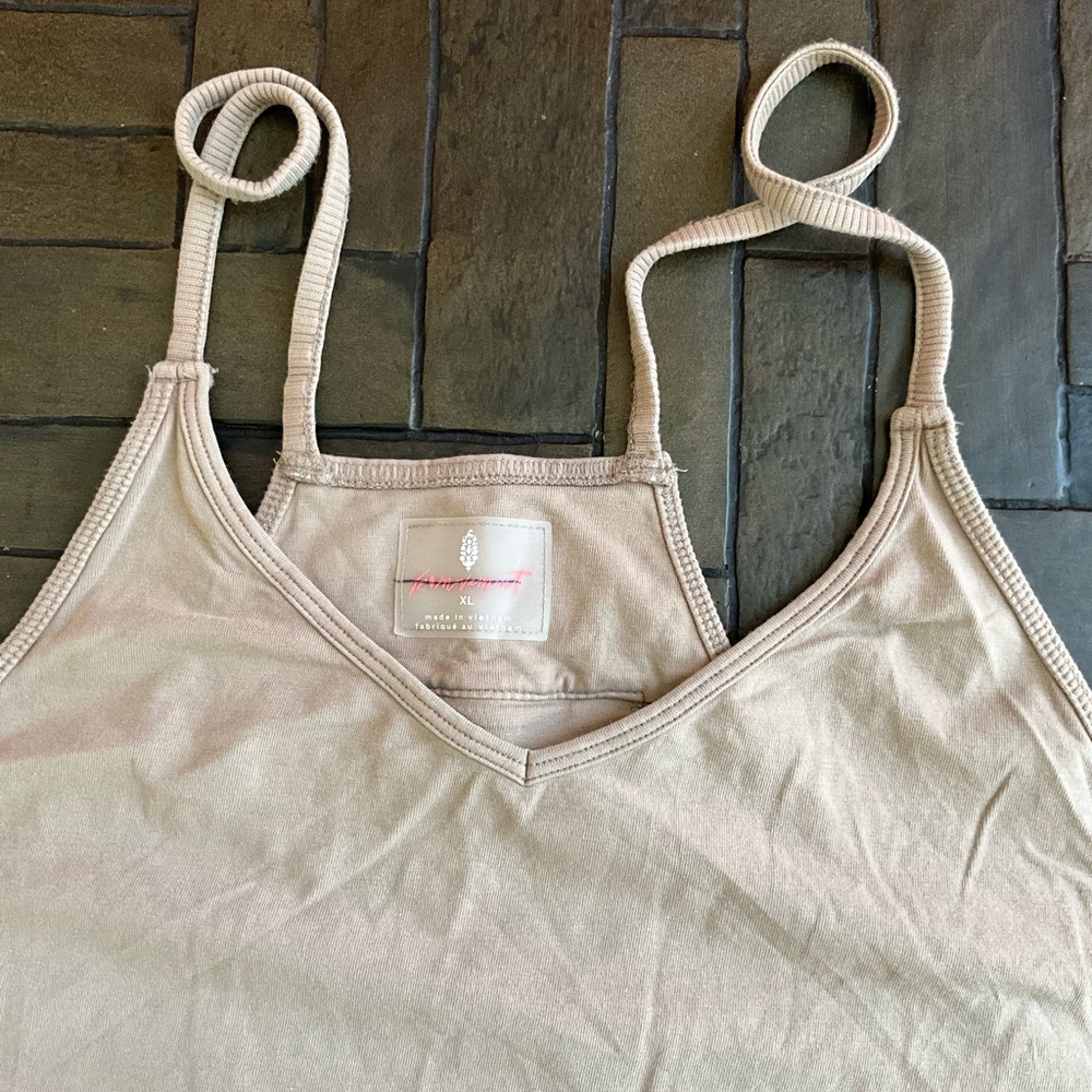 Free People Beige/Taupe Relaxed Tank Jumpsuit - Picture 7 of 7